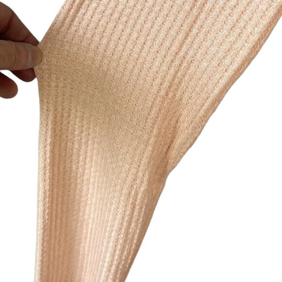 Terra & Sky Thermal Ribbed Shirt Womens Peach 0X New Too Long Sleeve Semi Fitted - Picture 5 of 10